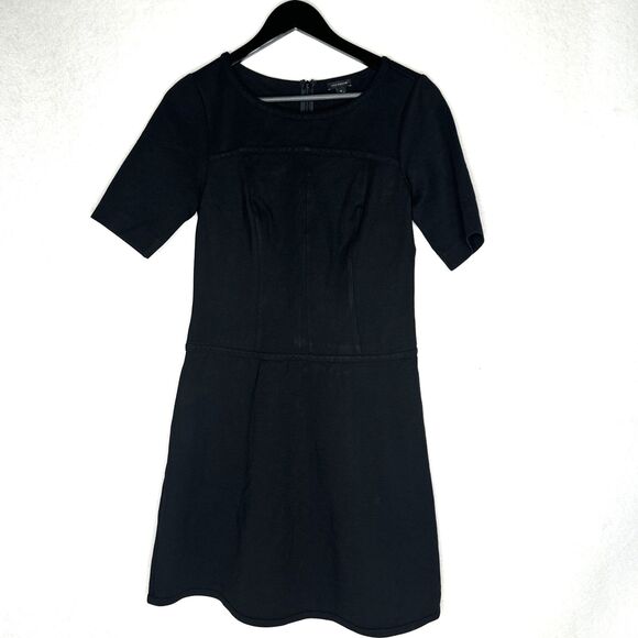 Ann Taylor Women's Black Pencil Business Dress with Back Zipper Size 6 - Picture 1 of 11